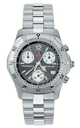 TAG Heuer 2000 Chronograph Stainless Steel / Grey / Bracelet